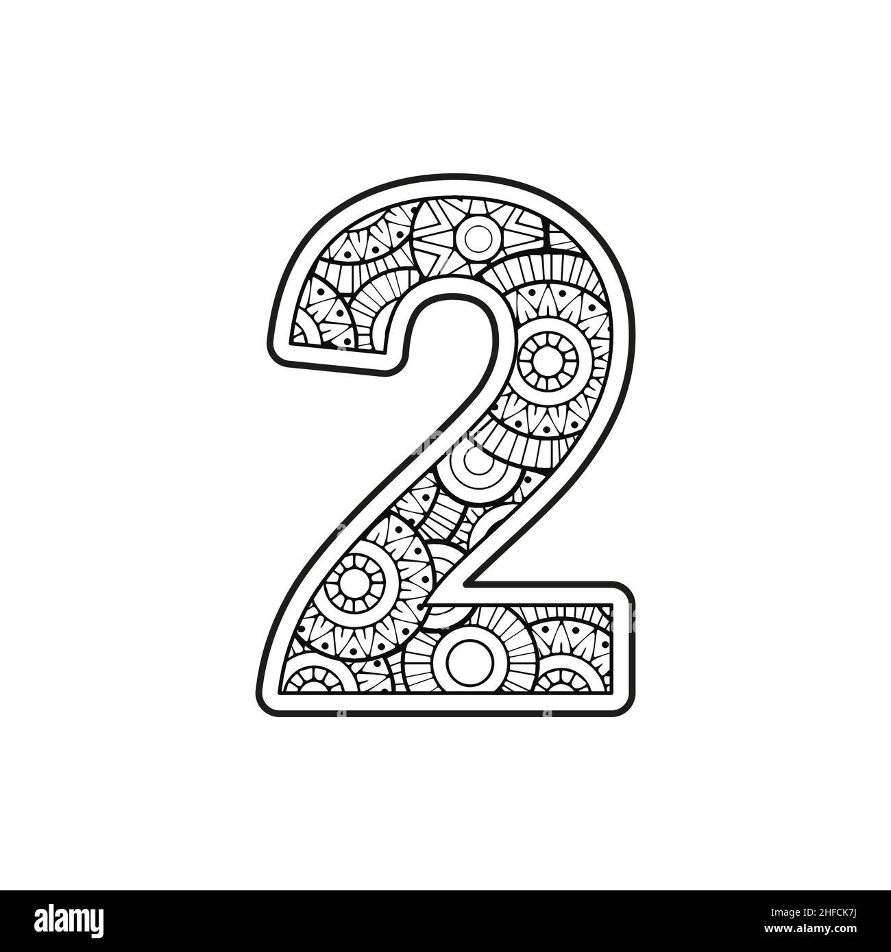 Numero para colorear imãgen vectorial de stock