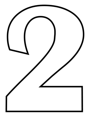 Number coloring page free printable coloring pages