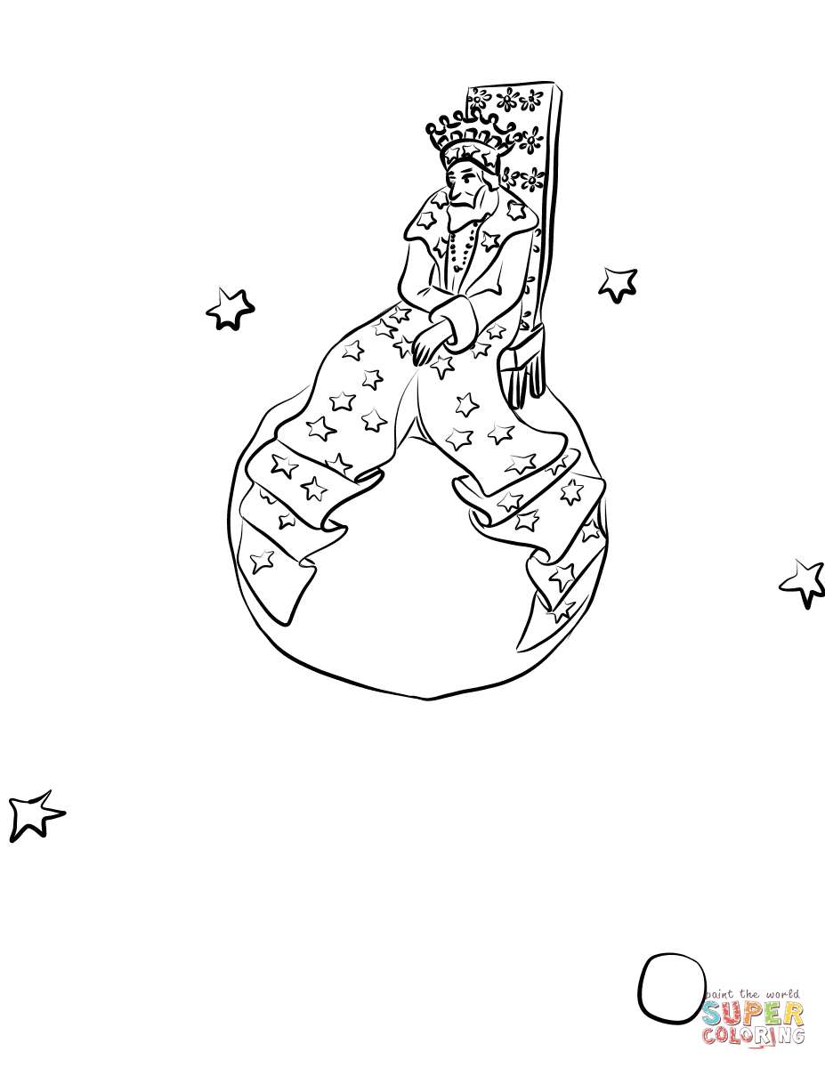 The little prince visits the king coloring page free printable coloring pages