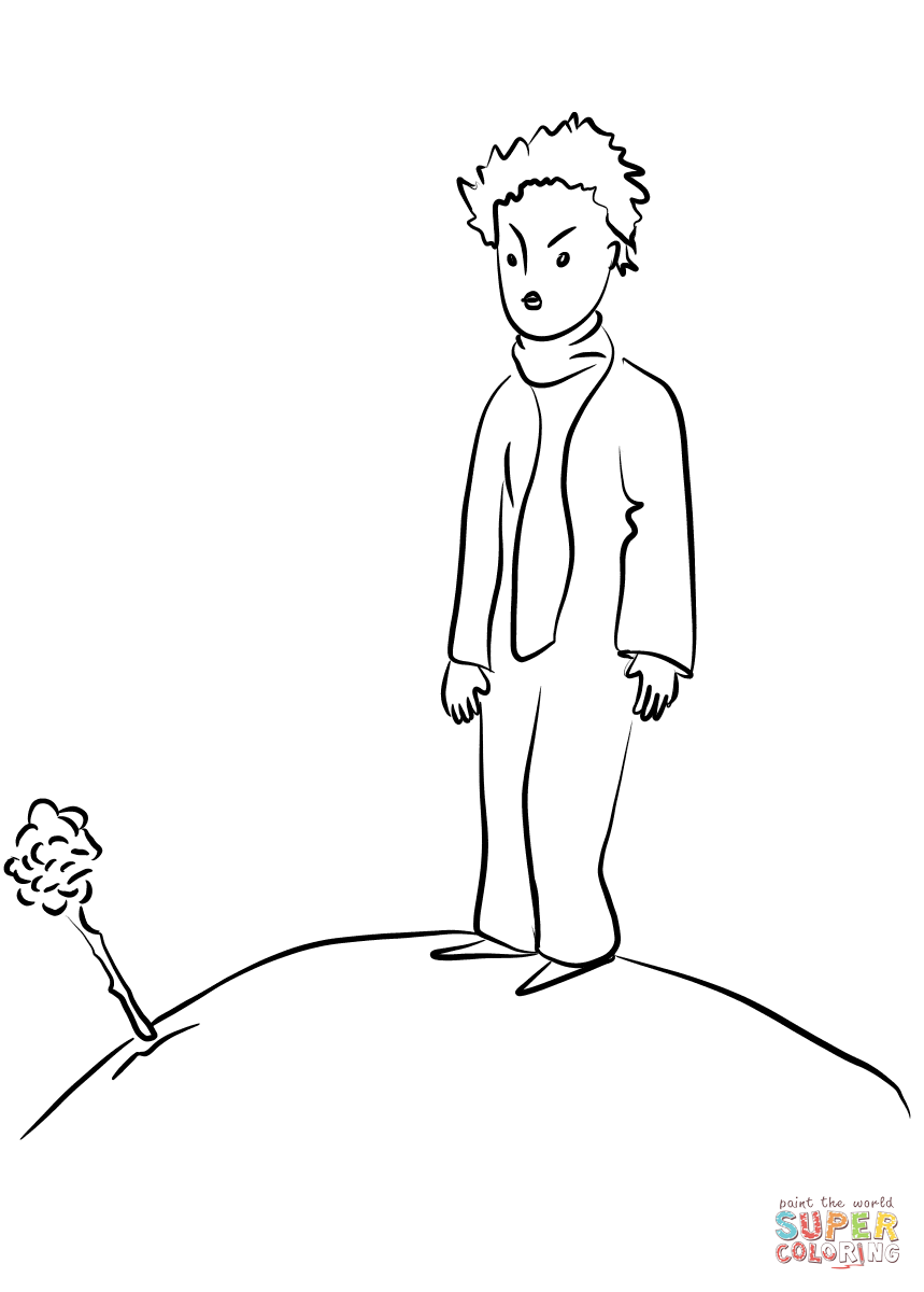 The rose arrives at the little princes planet coloring page free printable coloring pages