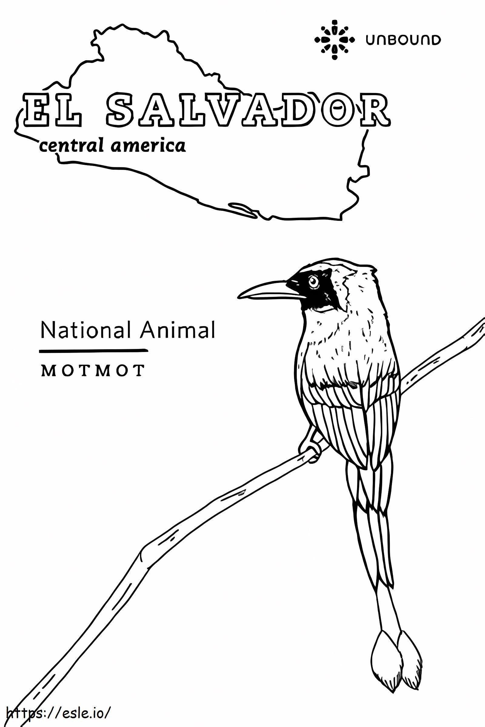 Printable el salvador coloring page