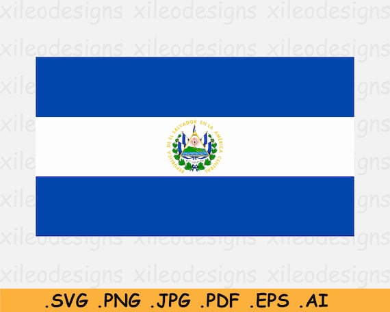 El salvador national flag svg salvadoran nation country banner instant digital file download clipart vector graphic eps ai png jpg pdf