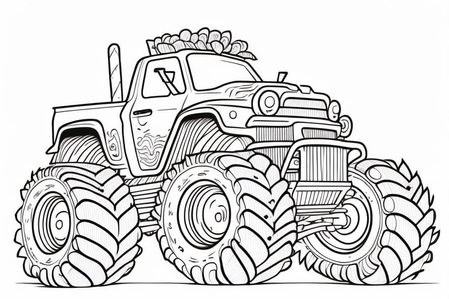 El toro loco monster truck coloring page printable free