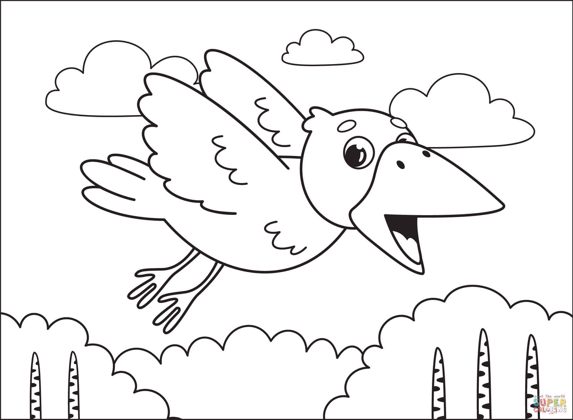 Dibujo de cuervo para colorear dibujos para colorear imprimir gratis