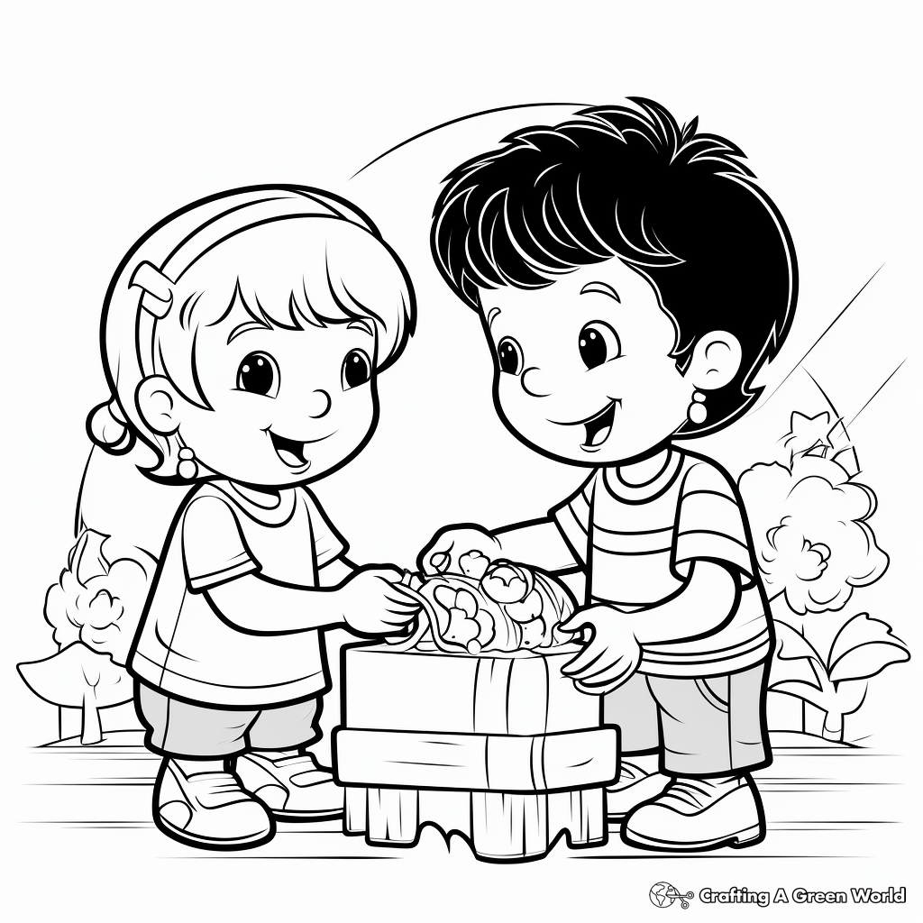 Giving coloring pages