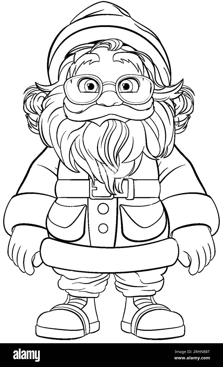 Vector illustration of an elderly grandfather for coloring pages stock vector image art