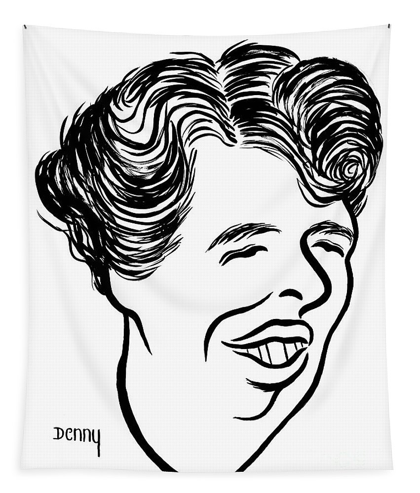Eleanor roosevelt caricature tapestry by granger