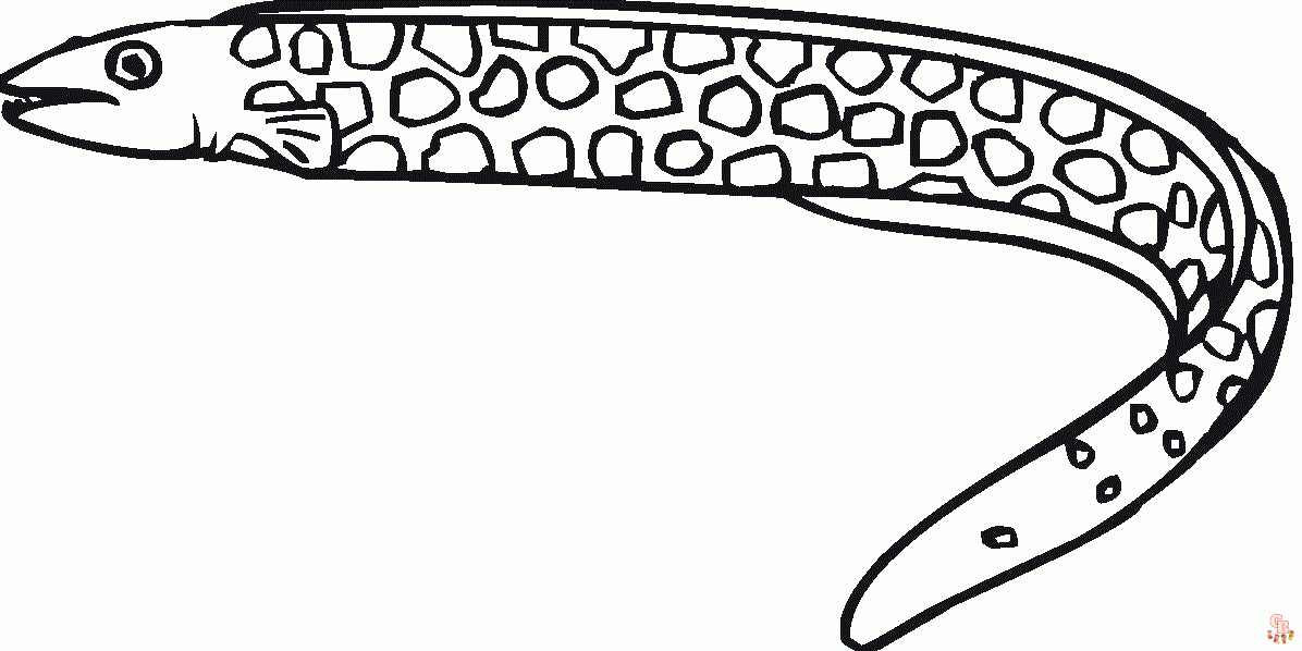 Printable eel coloring pages free for kids and adults