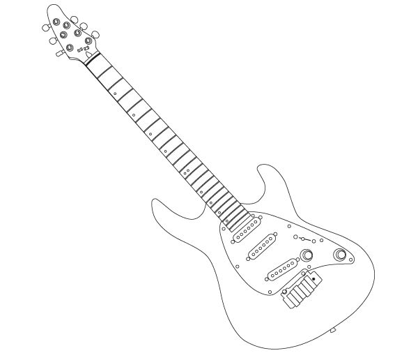 Cort guitar outline vector art download free vector art guitar outline guitar vector free