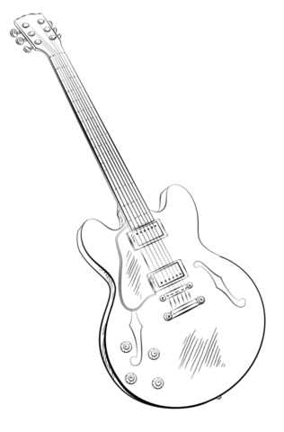 Electric guitar coloring page free printable coloring pages
