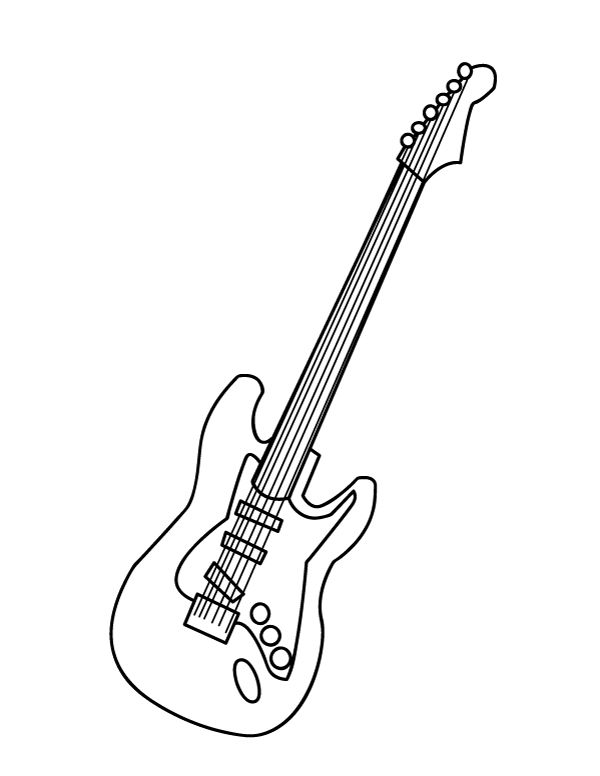 Printable electric guitar coloring page guitar tattoo design electric guitar art guitar drawing