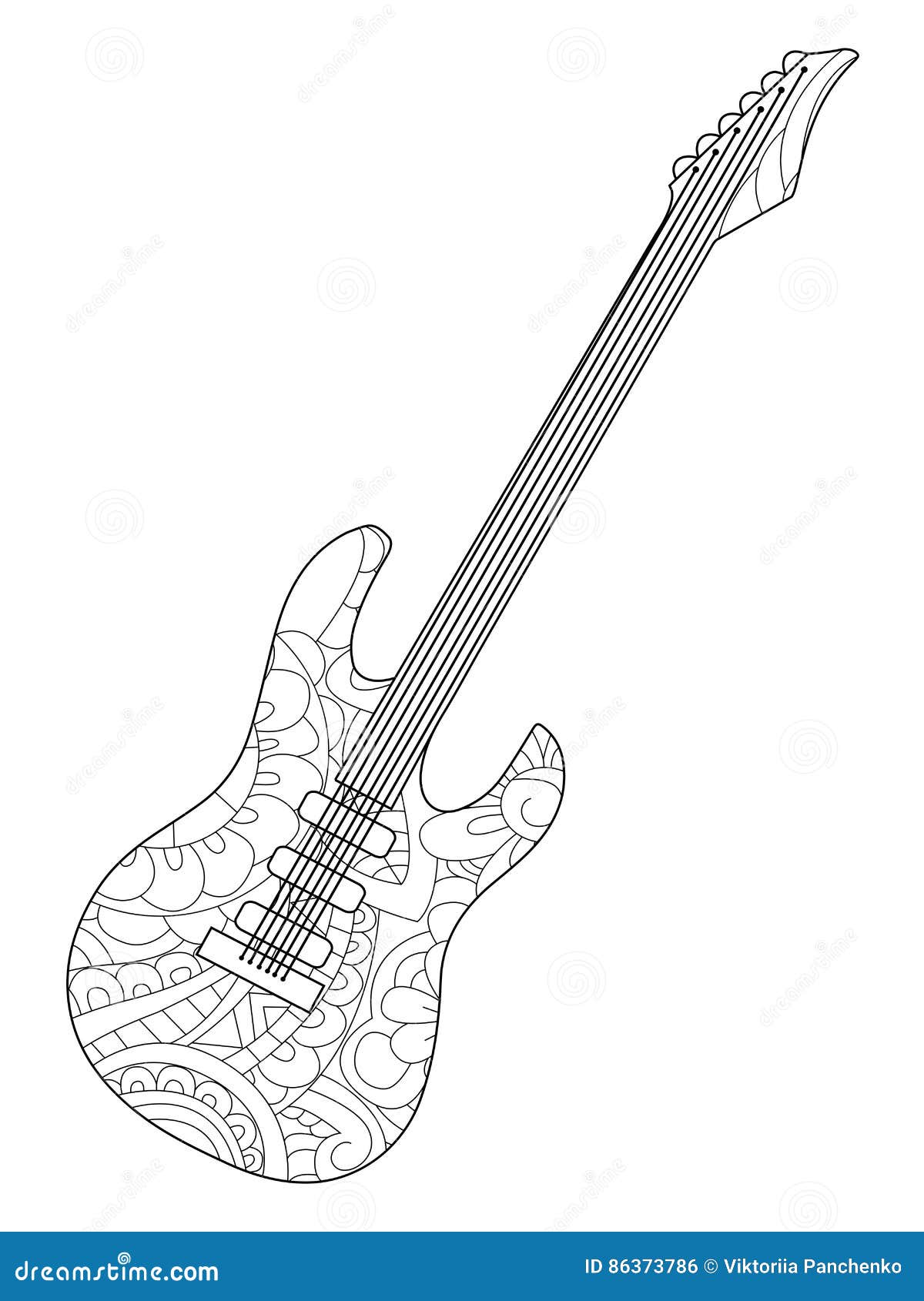 Guitar coloring book adults stock illustrations â guitar coloring book adults stock illustrations vectors clipart