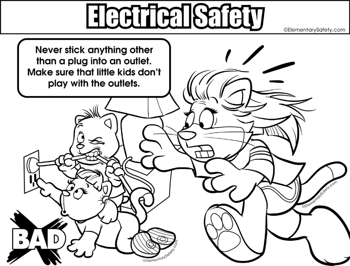 Kids power outlets â coloring electrical safety