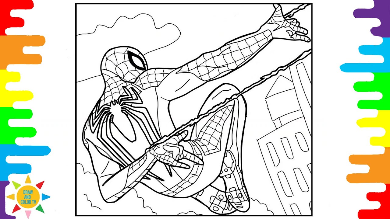 Spiderman coloring page electro