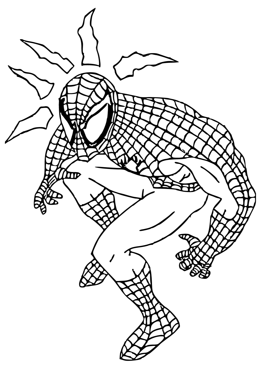 Free printable spiderman electro coloring page for adults and kids