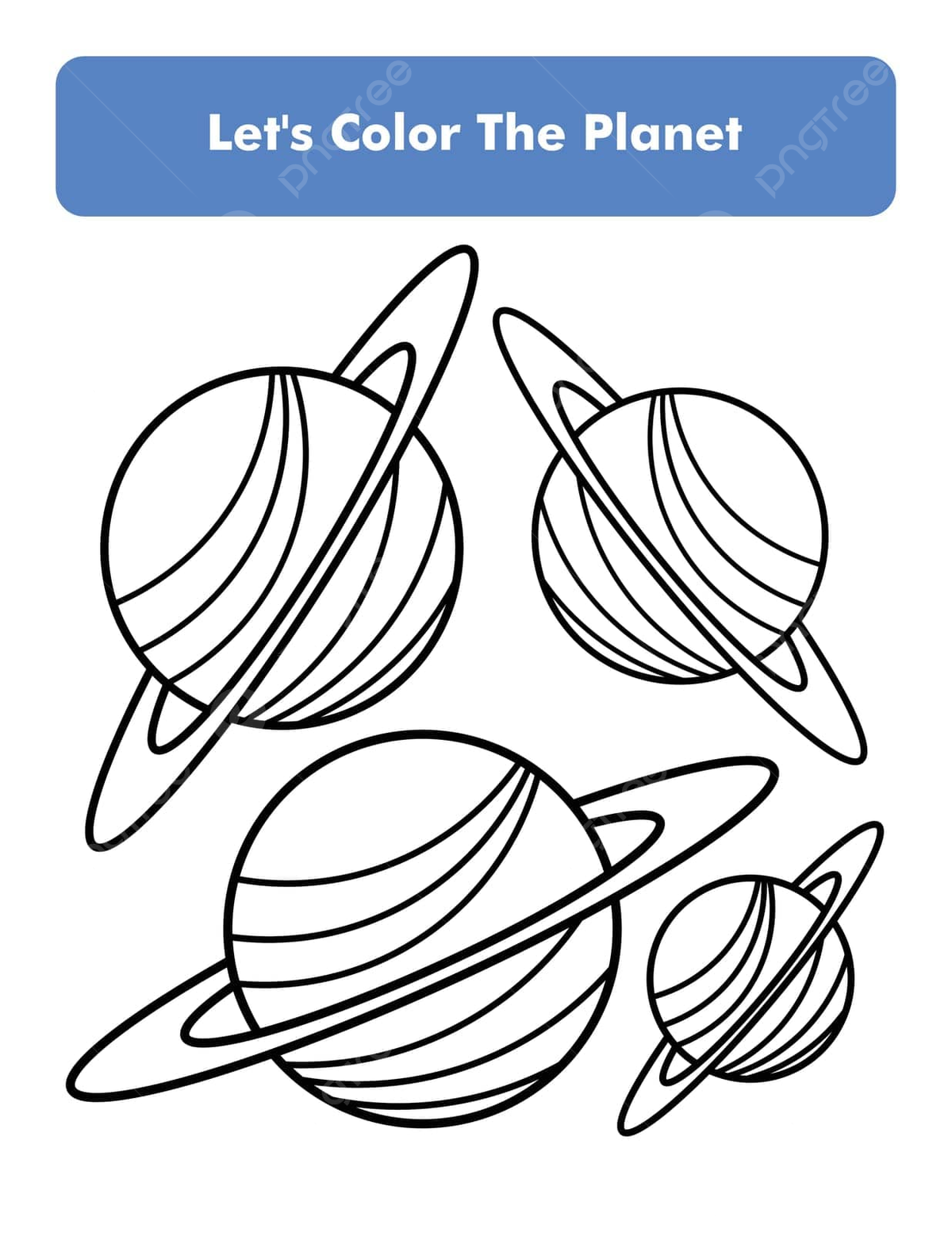 Premium vector element childrens coloring worksheet in lettersized page featuring a planetthemed coloring book page vector character children astronomy png and vector with transparent background for free download