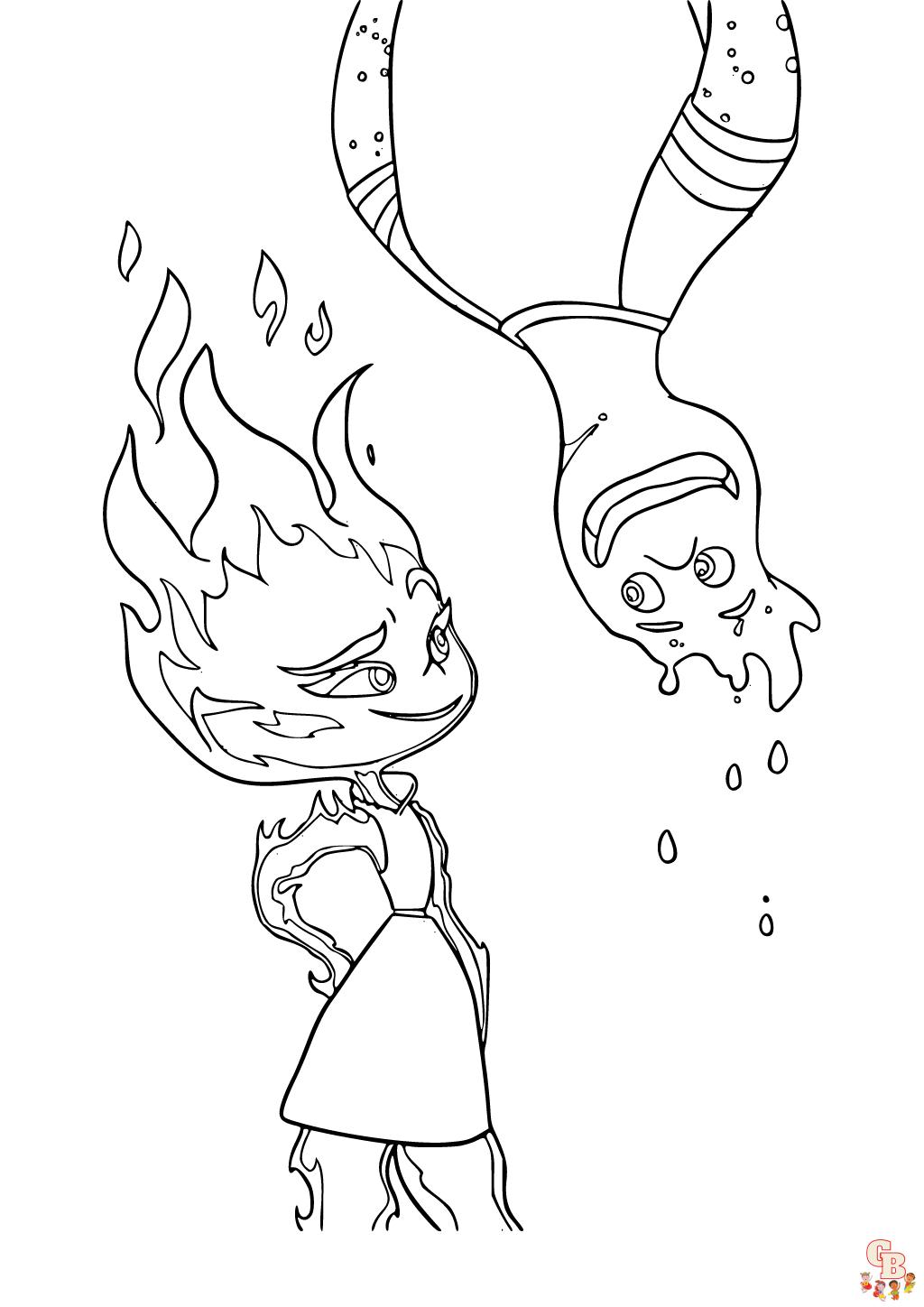 The best free printable movie elemental coloring pages