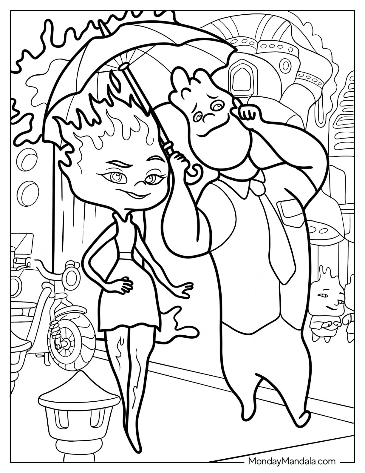 Elemental coloring pages free pdf printables