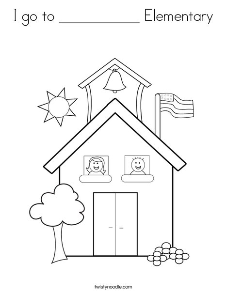 I go to elementary coloring page