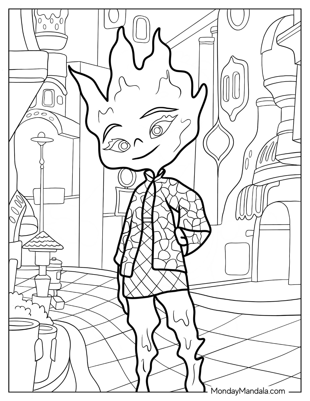 Elemental coloring pages free pdf printables