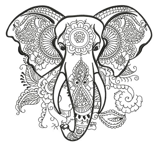 Elephant mandala outline mandalas animales mandalas para colorear elefante mandala