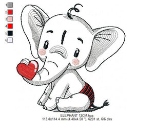 Elephant embroidery designs