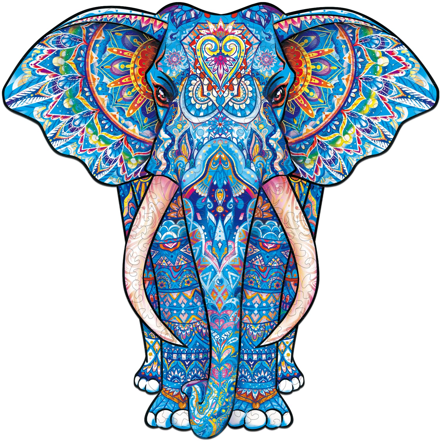 Claord elephant wooden jigsaw puzzles for adults x ches and pcs with uniquely