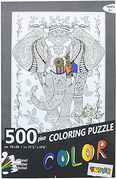 Elephant piece coloring jigsaw puzzle markers toys games