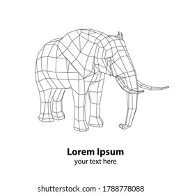 Best elephant low poly head royalty