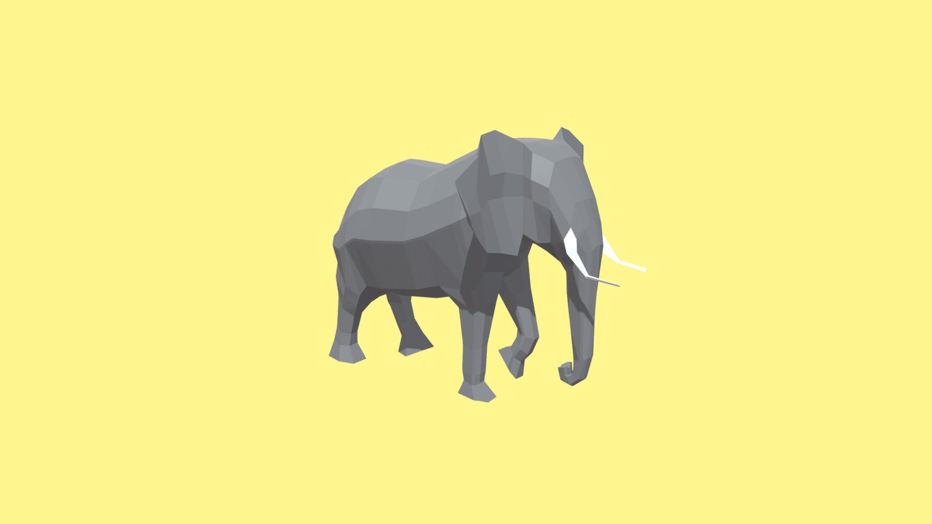 Low poly elephant