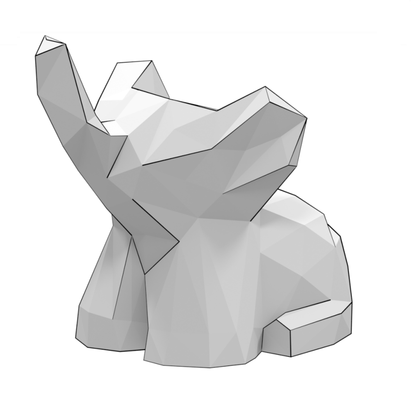 Cute elephant d papercraft free printable papercraft templates