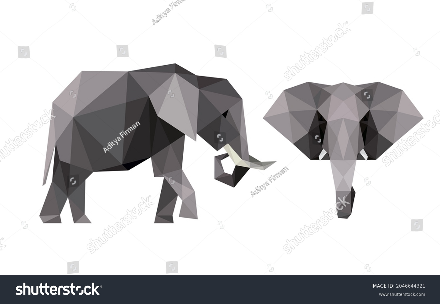 Abstract geometric elephant images stock photos d objects vectors