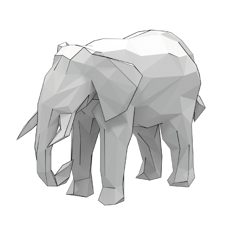 Elephant d papercraft free printable papercraft templates