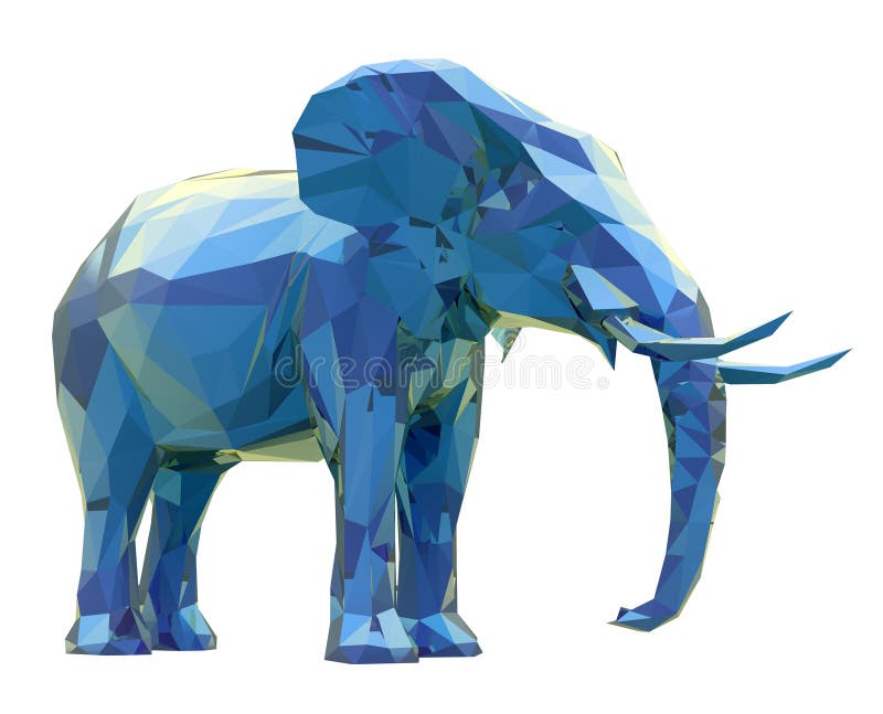 Elephant low poly stock illustrations â elephant low poly stock illustrations vectors clipart