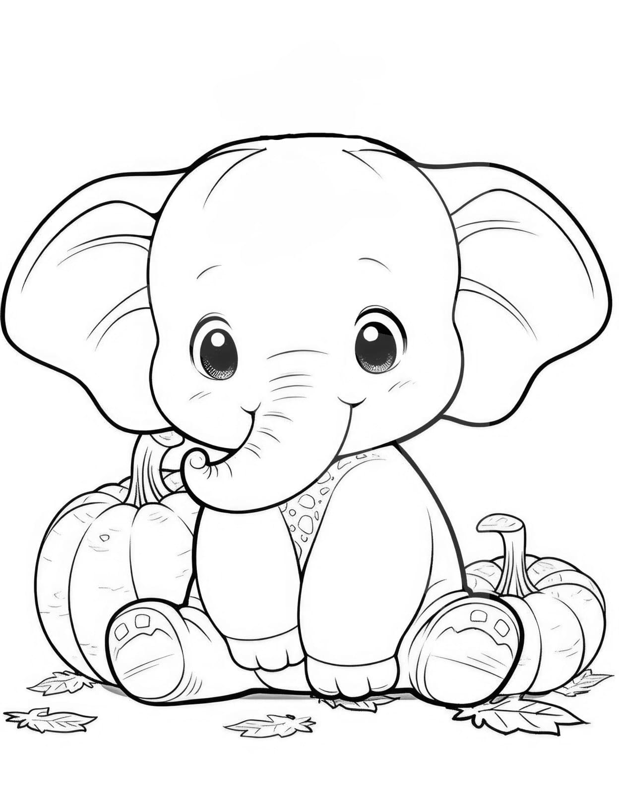 Majestic elephant coloring pages for adults and kids