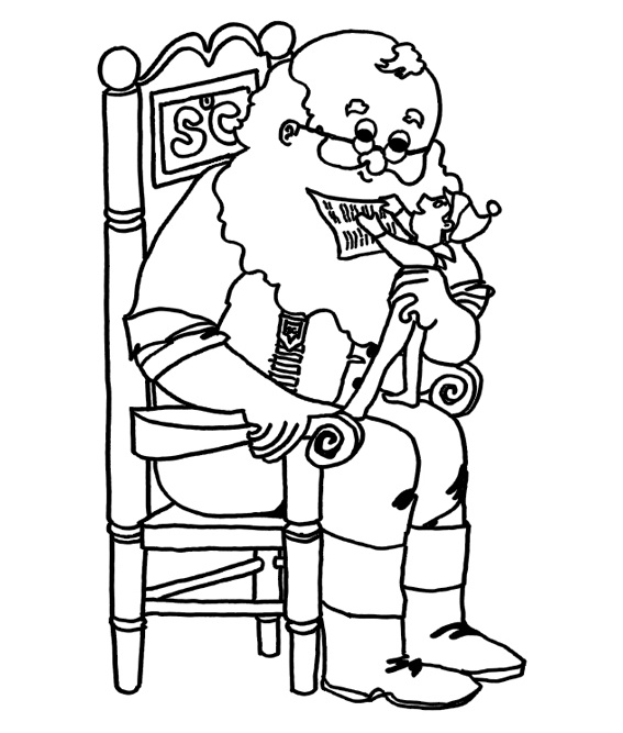 Elf on a shelf with santa coloring sheet santa coloring pages coloring pages bear coloring pages