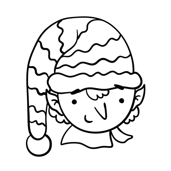 Hundred christmas elf face clip art royalty