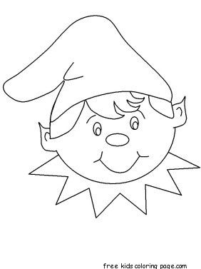 Print out christmas elf face cut out coloring pages christmas coloring sheets christmas elf christmas coloring pages