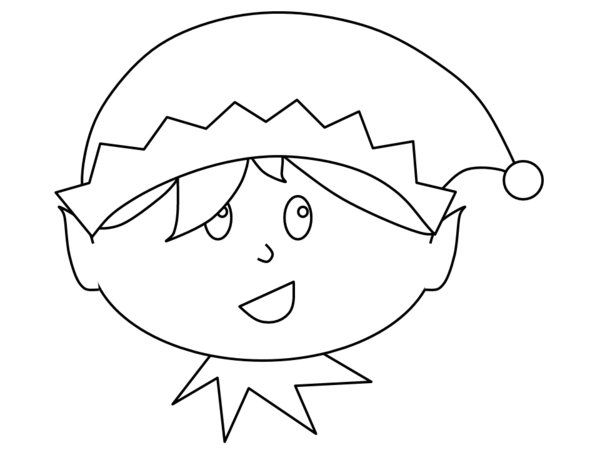 Easy christmas elf coloring page for preschoolers printable christmas coloring pages christmas coloring pages christmas present coloring pages