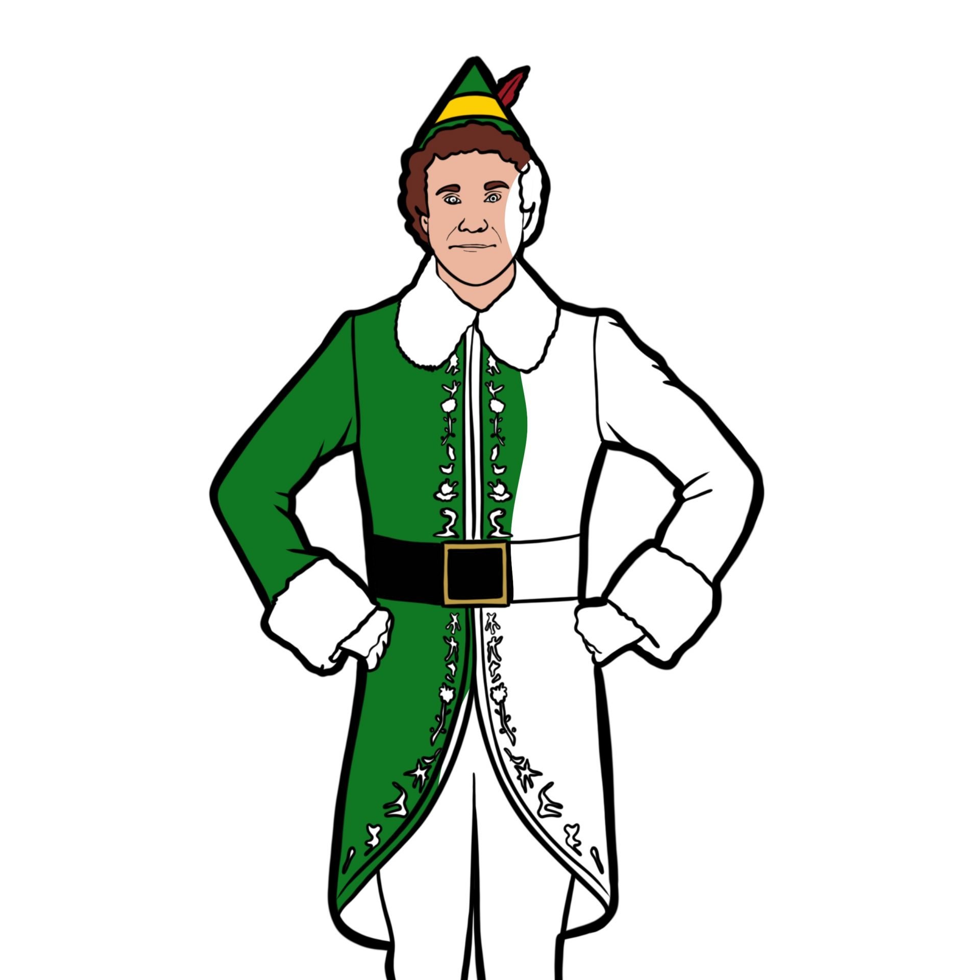 Buddy the elf coloring page