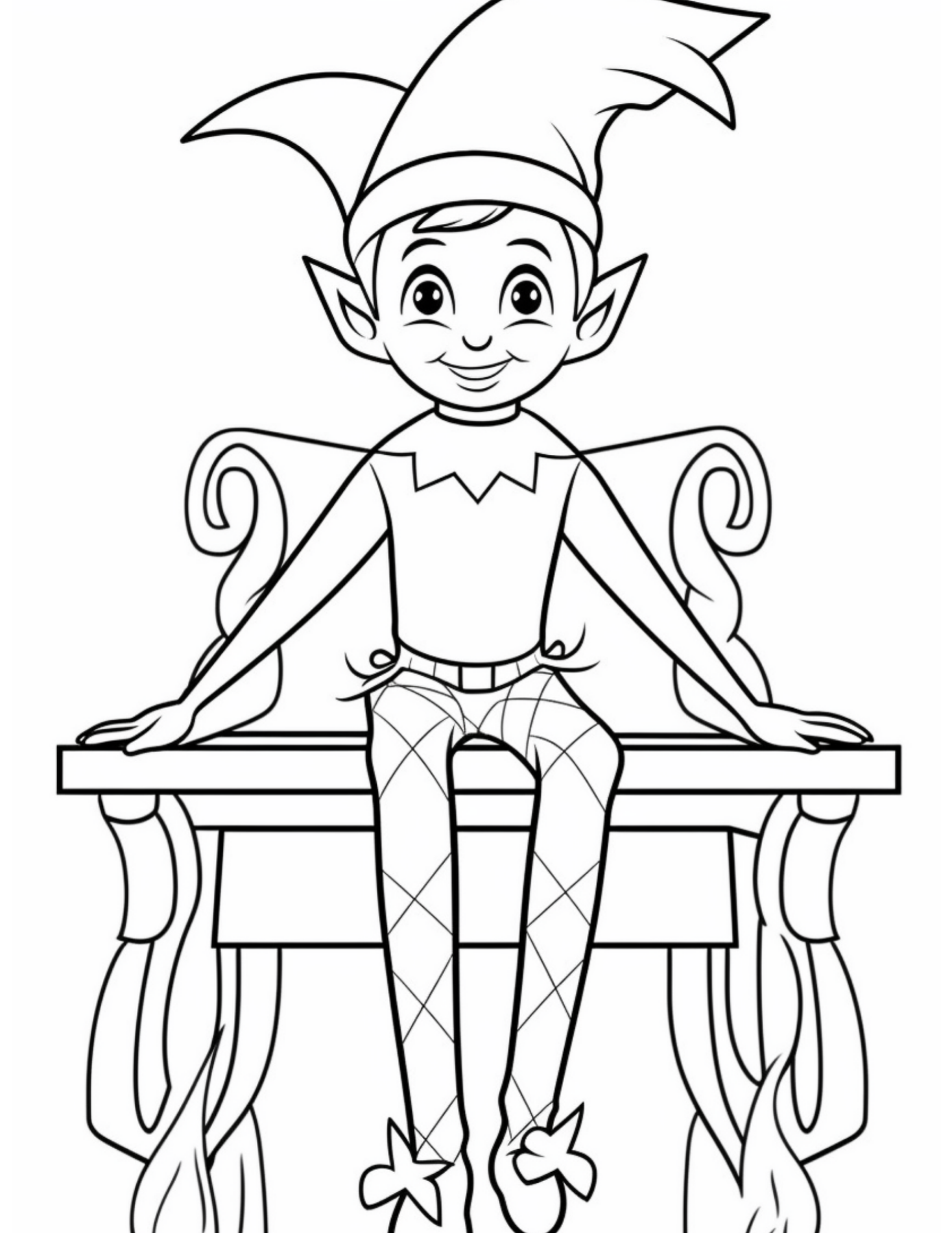 Elf on the shelf coloring pages