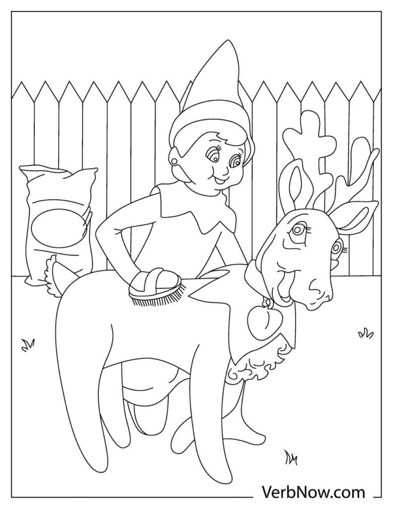 Free elf on the shelf coloring pages book for download printable