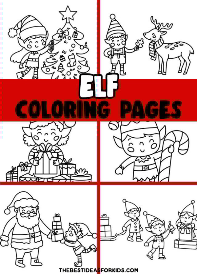 Elf coloring pages free printables