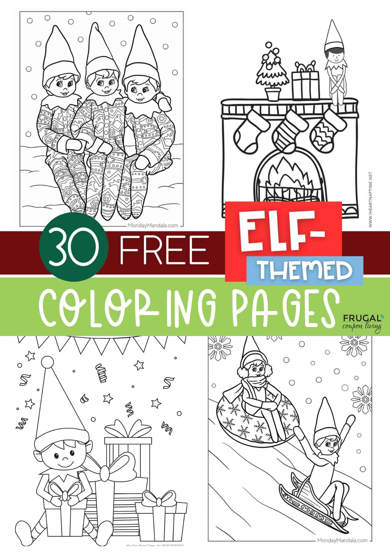 Free printable elf on the shelf coloring pages fun for all ages