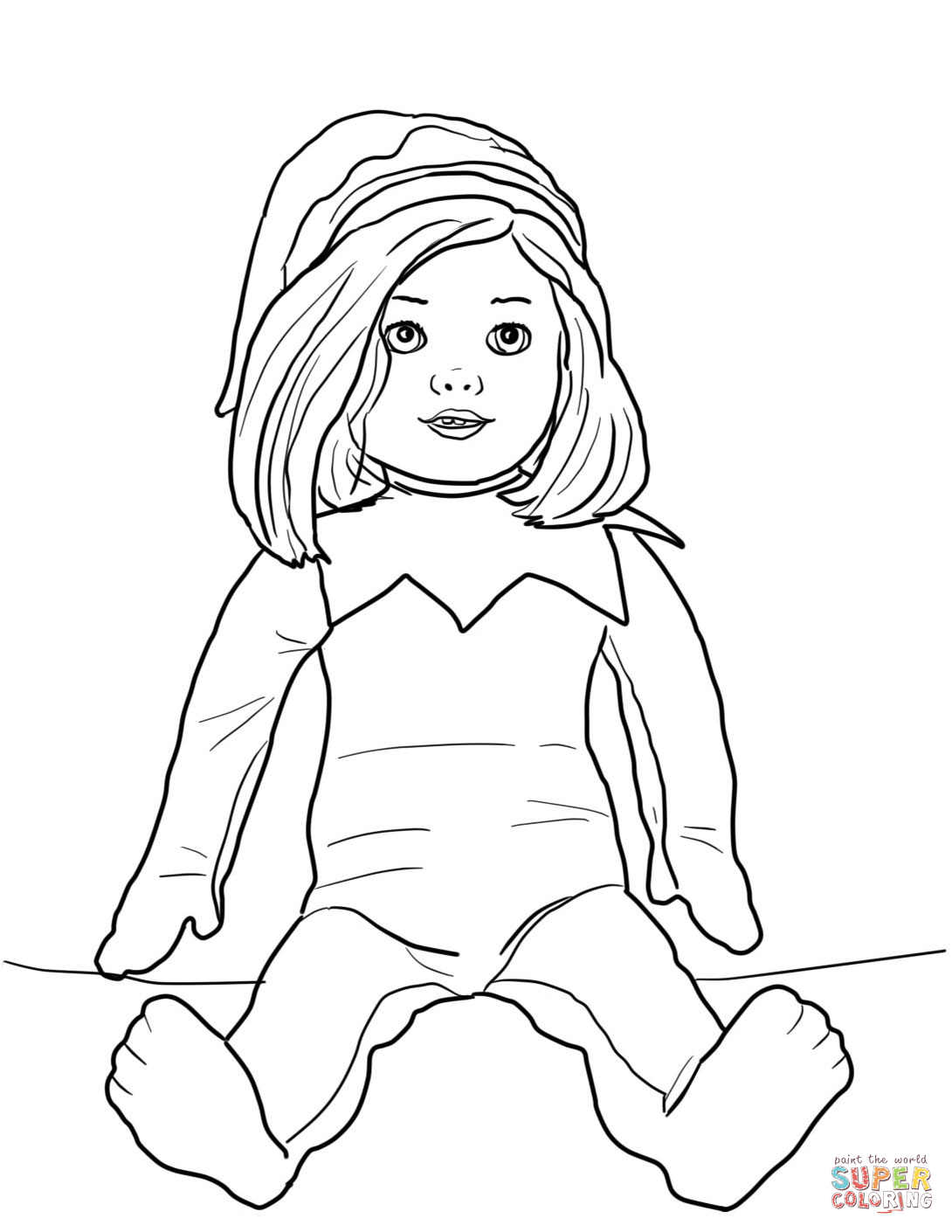 Girl elf on the shelf coloring page free printable coloring pages