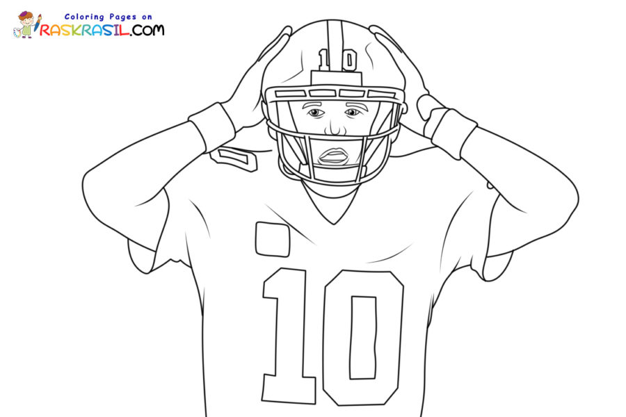 Eli manning coloring pages