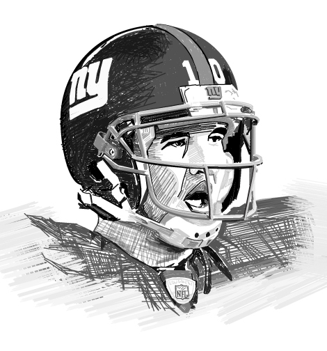Ed brown designs eli manning drawing