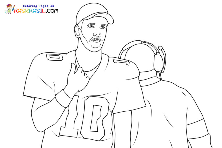 Eli manning coloring pages