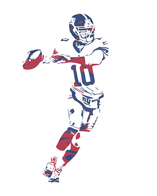 Eli manning new york giants pixel art poster by joe hamilton