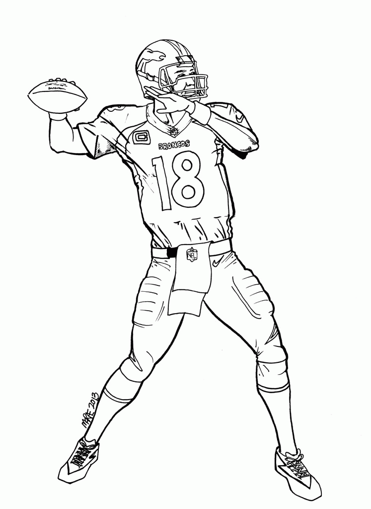 Eli manning coloring pages